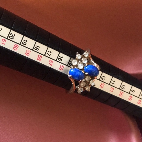 Elegant Blue and Silver Women's Ring - Picture 3 of 6